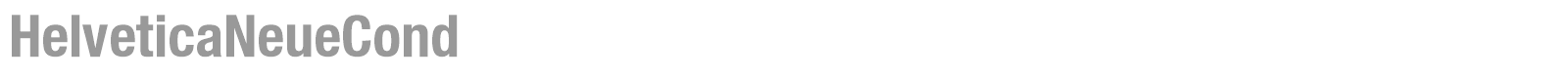 HelveticaNeueCond font preview